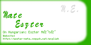mate eszter business card